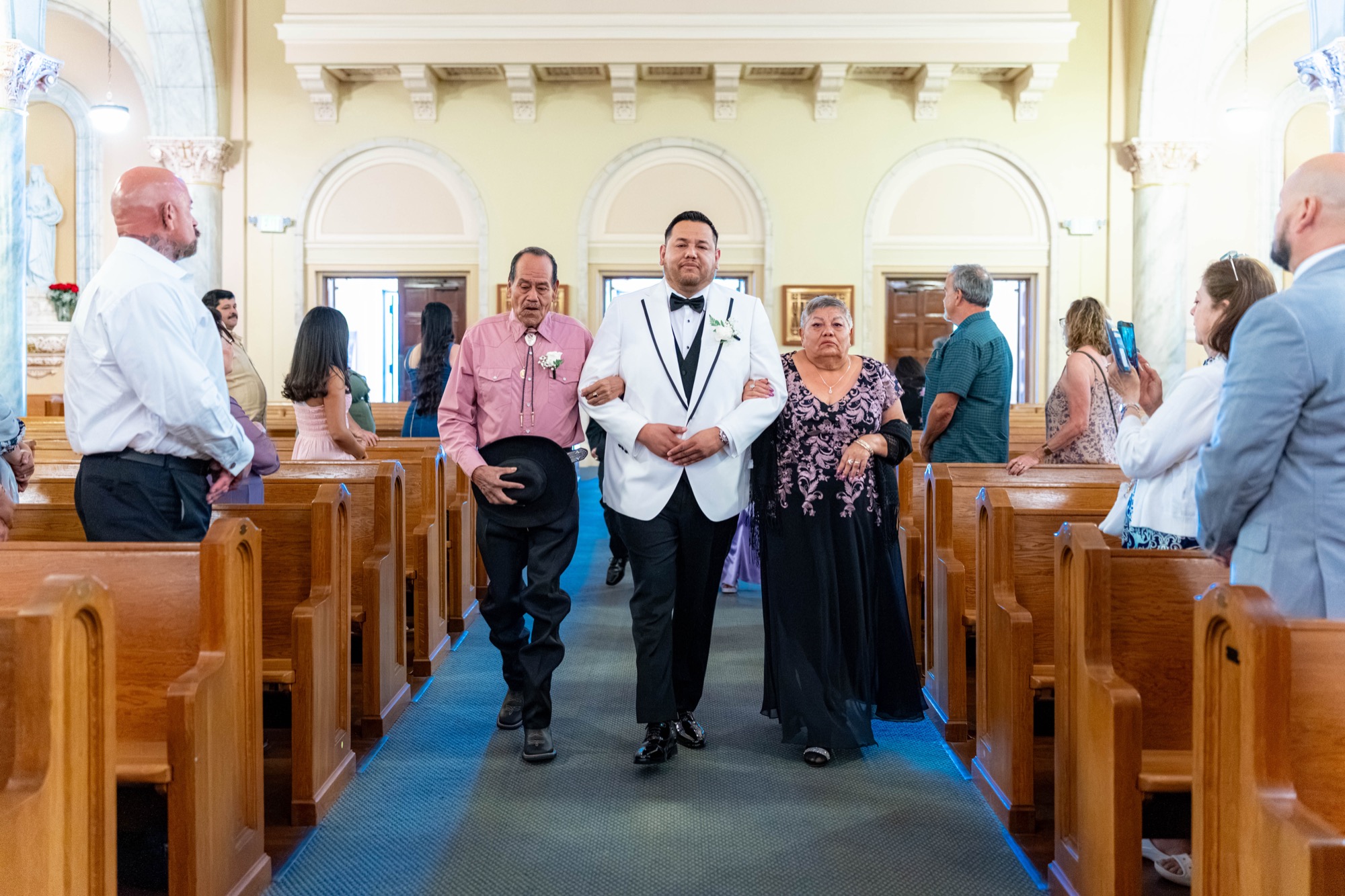 St. Vincent de Paul Church & Robledo Barn wedding photo